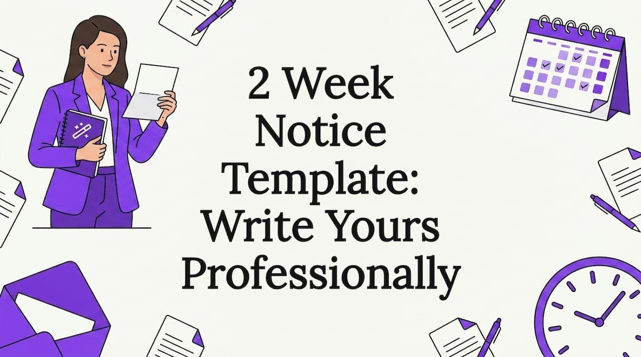 2 Week Notice Template: Write Yours Professionally