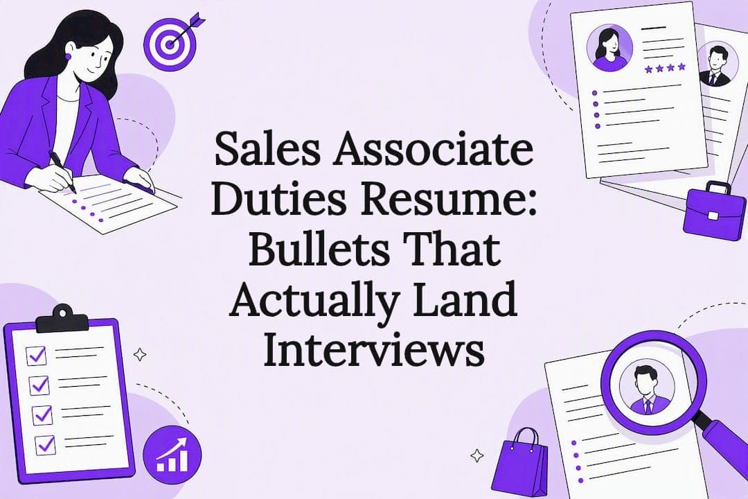 Sales Associate Duties Resume: Bullets That Actually Land Interviews