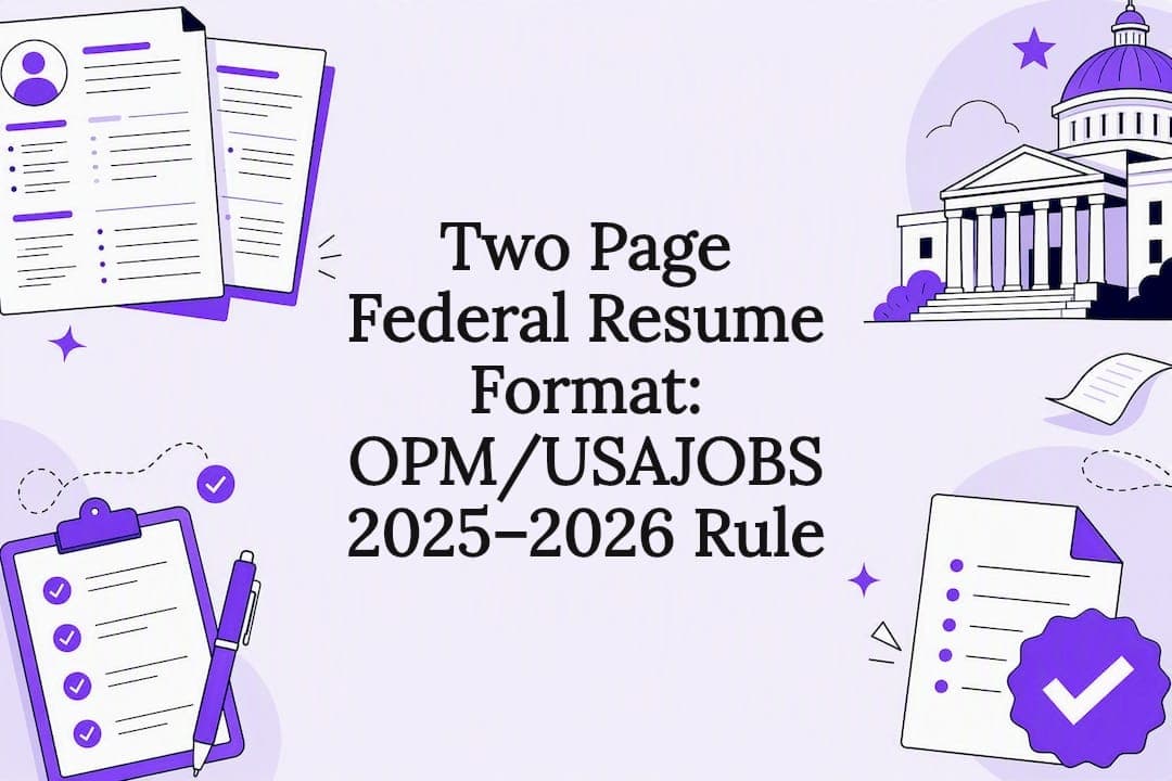 Two Page Federal Resume Format: OPM/USAJOBS 2025–2026 Rule