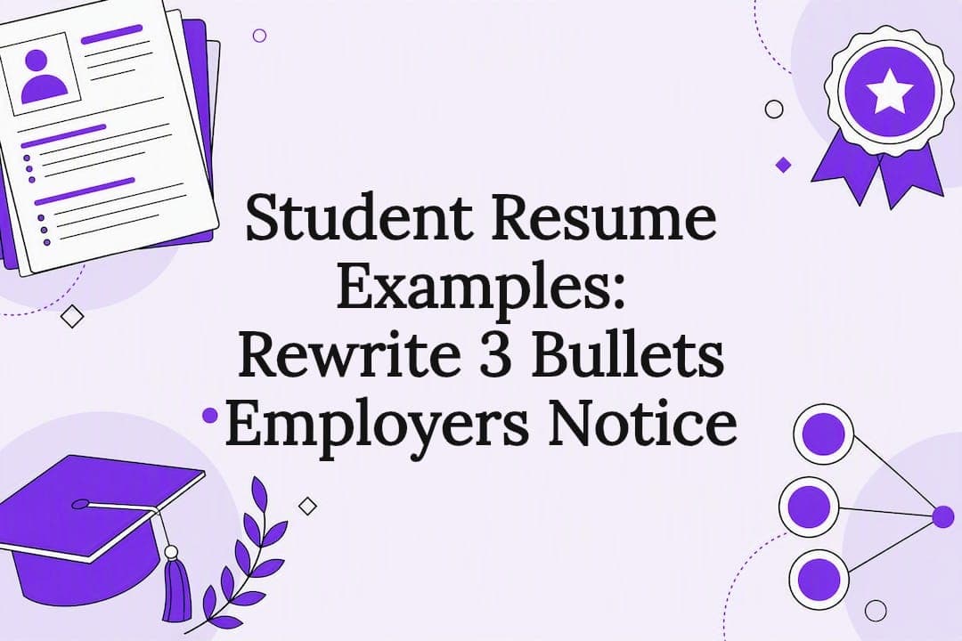 Student Resume Examples: Rewrite 3 Bullets Employers Notice